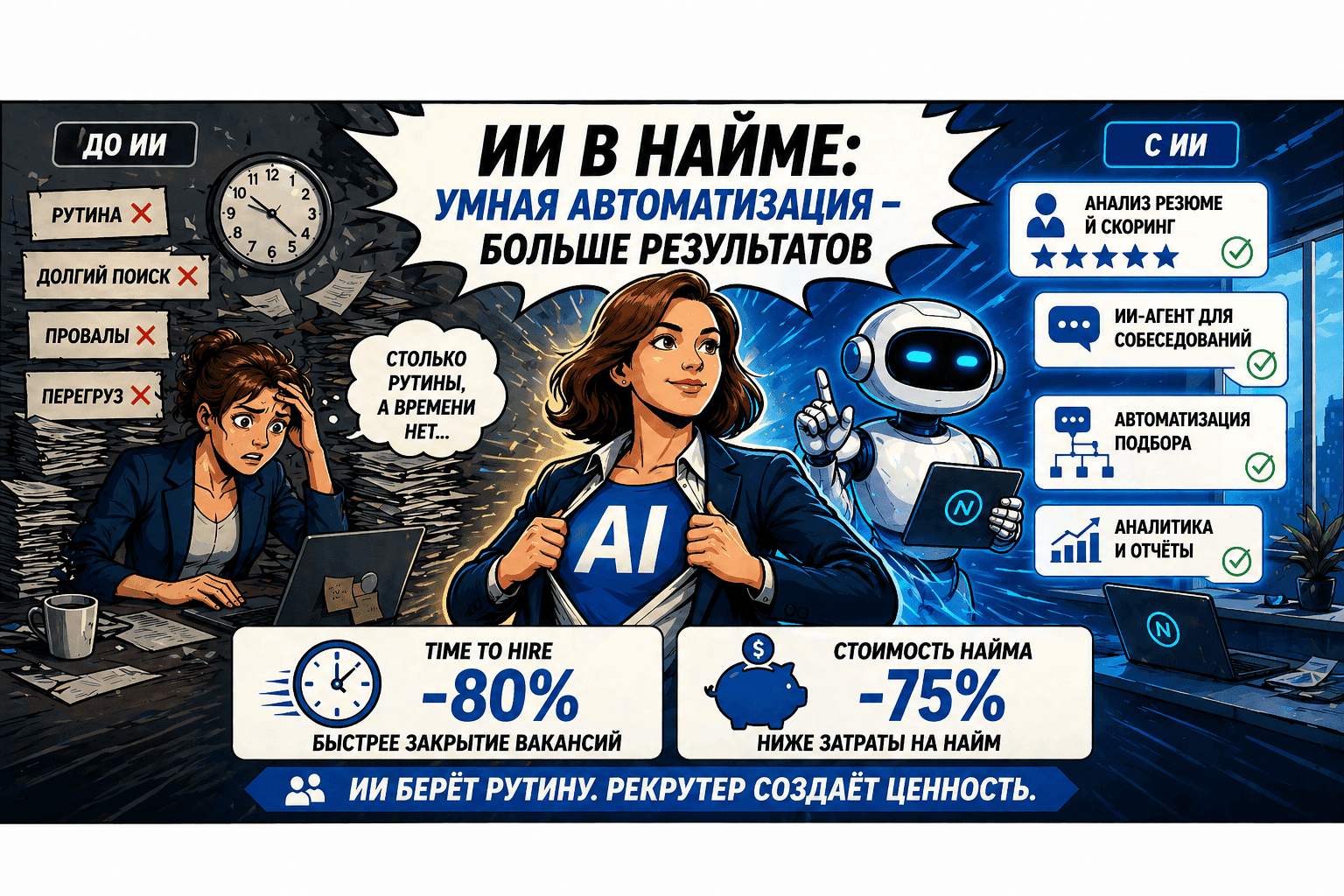 автоматизация подбора персонала с ИИ, AI скоринг резюме, ИИ агент для собеседований