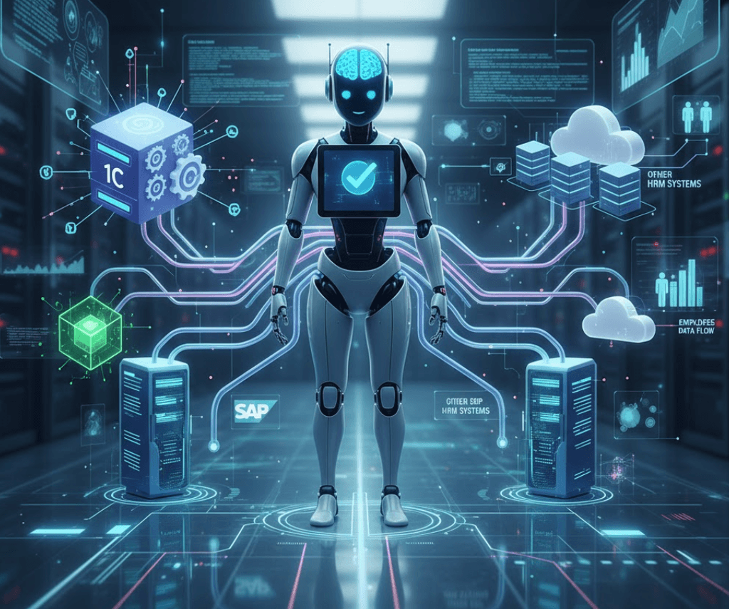 API и открытые системы: Как HR-бот интегрируется с 1С, SAP и другими ERP для бесшовного учета